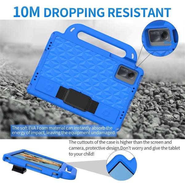 SKALO Xiaomi Redmi Pad 2 Rhombus håndtag/stativ Cover - Blå