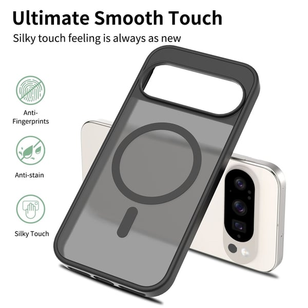 SKALO Google Pixel 10 Pro Skin-touch Hybrid Cover - Sort