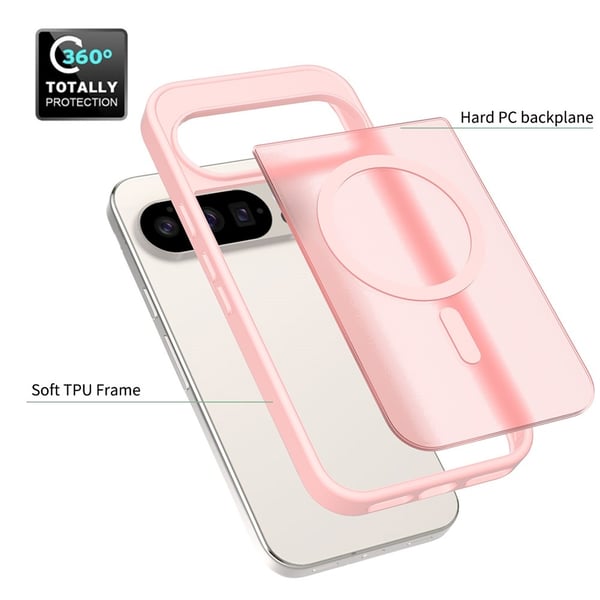 SKALO Google Pixel 10 Pro Skin-touch Hybrid Cover - Pink