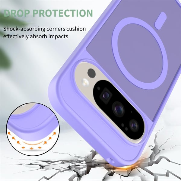 SKALO Google Pixel 10 Pro Skin-touch Hybrid Cover - Lilla