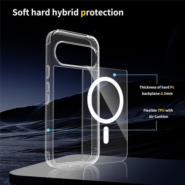 SKALO Google Pixel 10 Pro Läpinäkyvä TPU Suojakuori - Läpinäkyvä