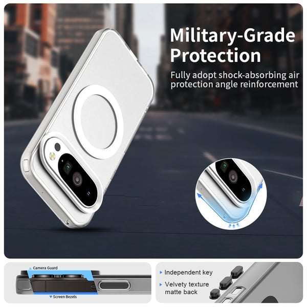 SKALO Google Pixel 10 Pro Candy Series Frosted Hybrid Cover - Gennemsigtig