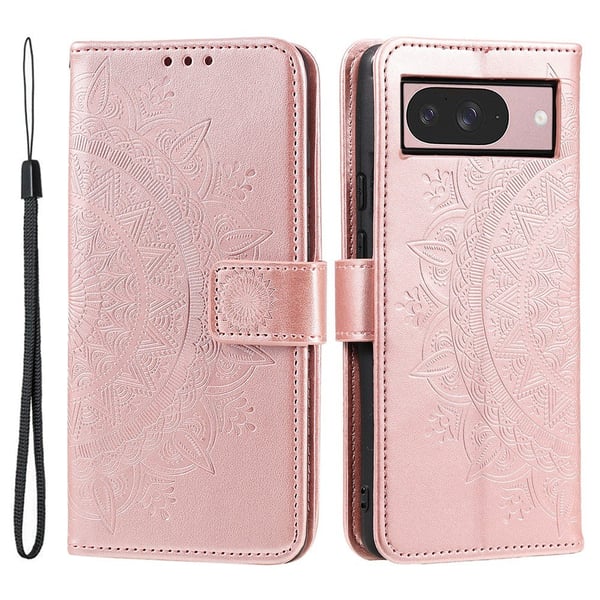 SKALO Google Pixel 10 Pro Mandala Flip Cover - Rosa guld