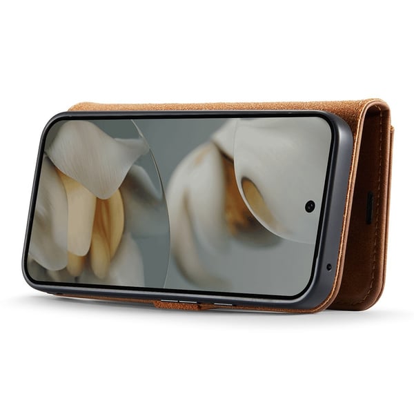 DG MING Google Pixel 10 Pro 2-i-1 Magnet Flip Cover - Brun