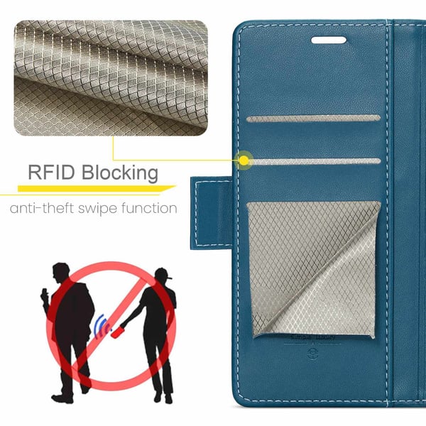 CaseMe Google Pixel 10 Pro 023 Series PU-Läder Flip Cover - Blå