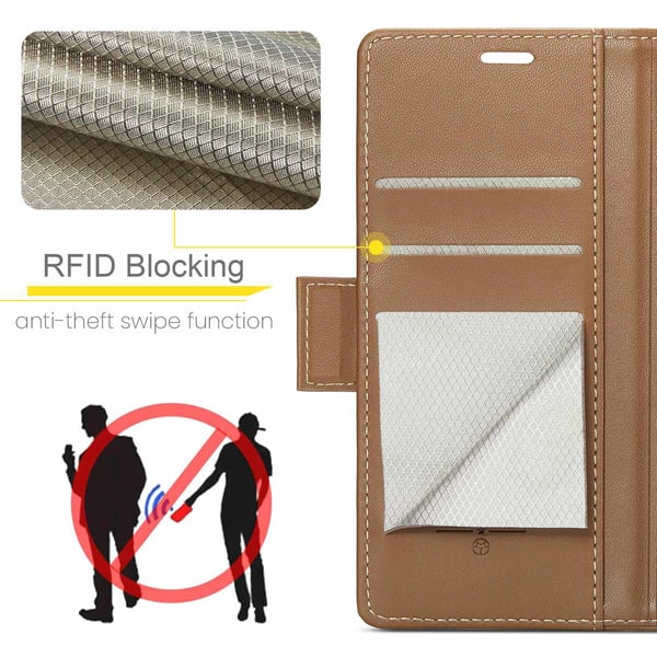 CaseMe Google Pixel 10 Pro 023 Series PU-Läder Lompakkokotelo - Ruskea