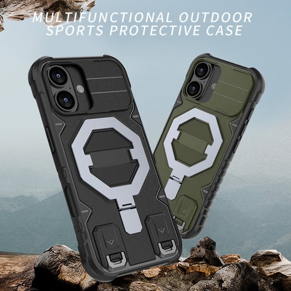 SKALO iPhone 17 Armor Matrix Suojakuori - Vihreä