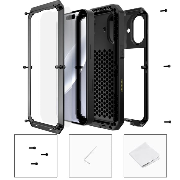SKALO iPhone 17 Heavy Armor Cover - Sort