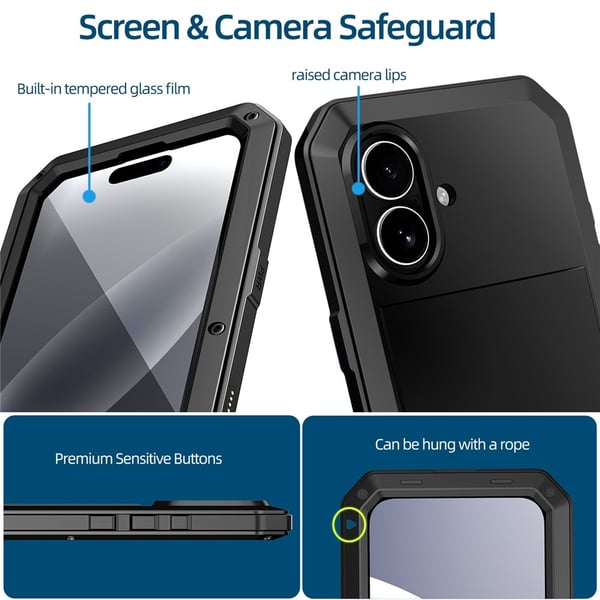 SKALO iPhone 17 Heavy Armor Cover - Sort