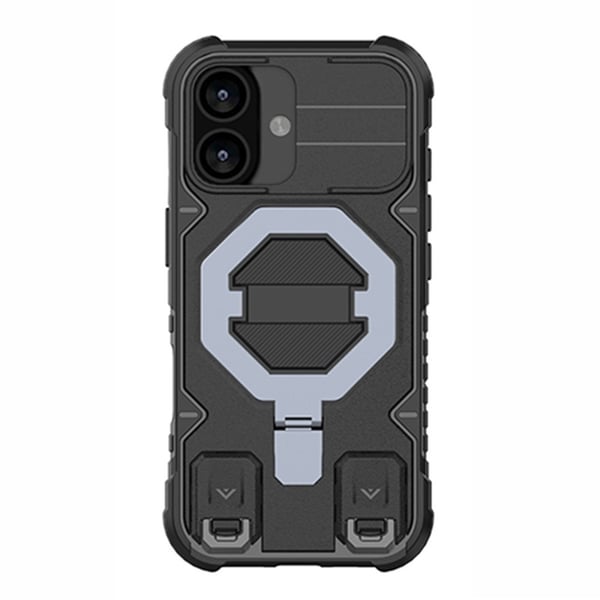 SKALO iPhone 17 Armor Matrix Suojakuori - Musta