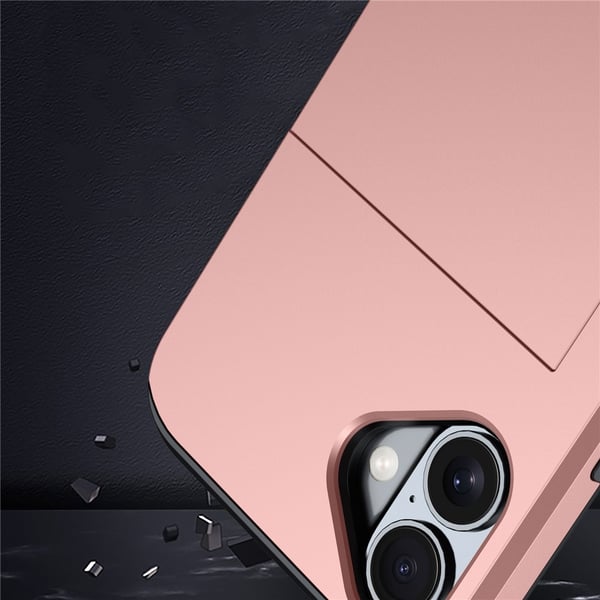 SKALO iPhone 17 Armor Kortholder Cover - Rosa guld