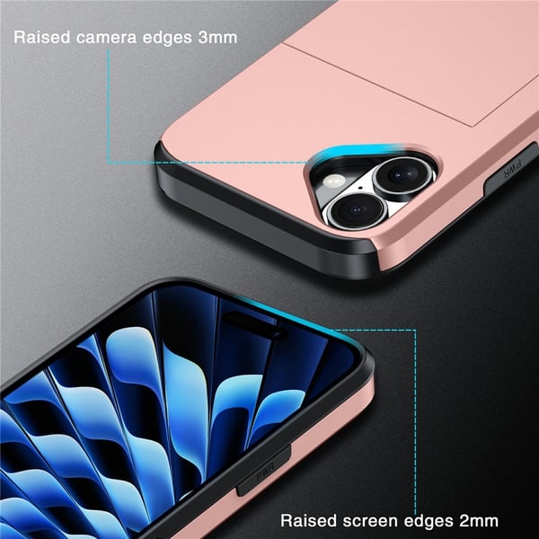 SKALO iPhone 17 Armor Kortholder Cover - Guld