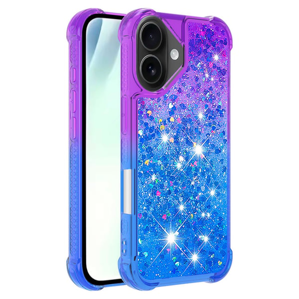 SKALO iPhone 17 Kviksand Glitter Cover - Lilla-Blå