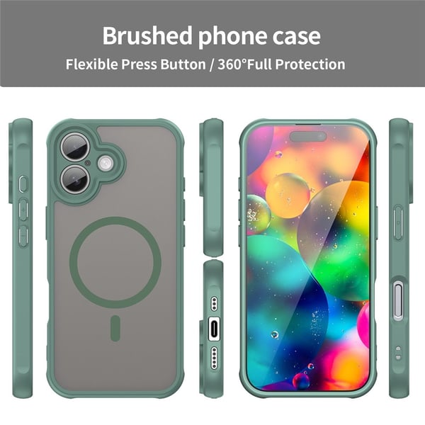 SKALO iPhone 17 Mat Hybrid Cover - Grøn