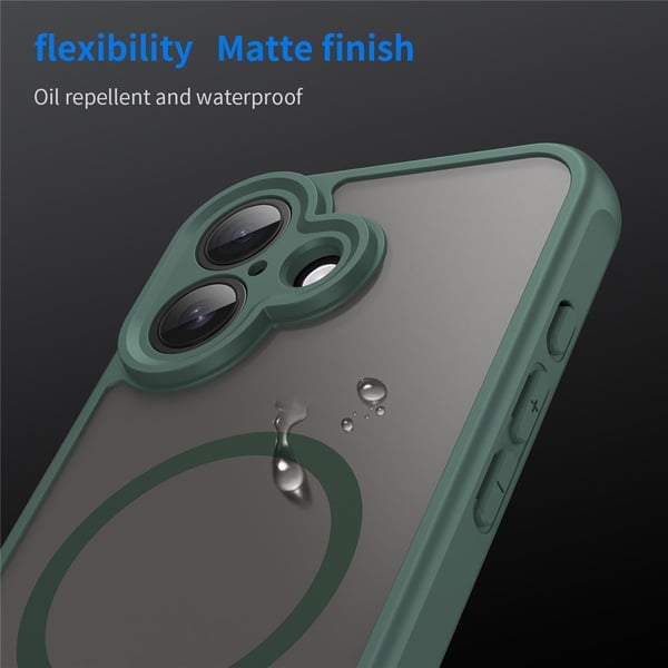 SKALO iPhone 17 Mat Hybrid Cover - Grøn