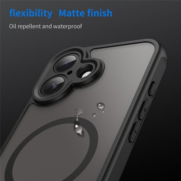SKALO iPhone 17 Mat Hybrid Cover - Sort