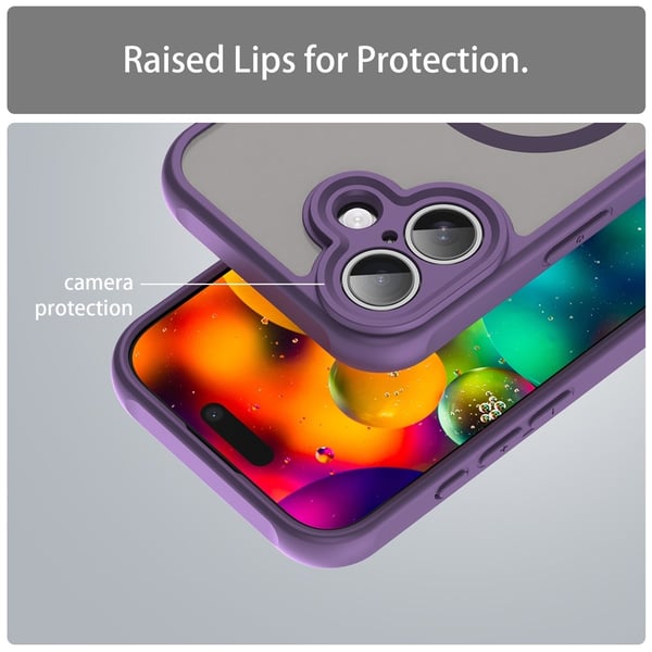 SKALO iPhone 17 Mat Hybrid Cover - Lilla