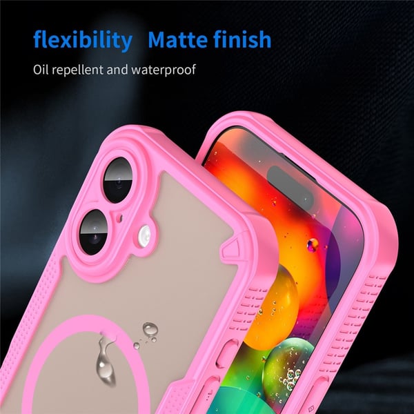 SKALO iPhone 17 Armor Hybrid Frosted Cover - Pink