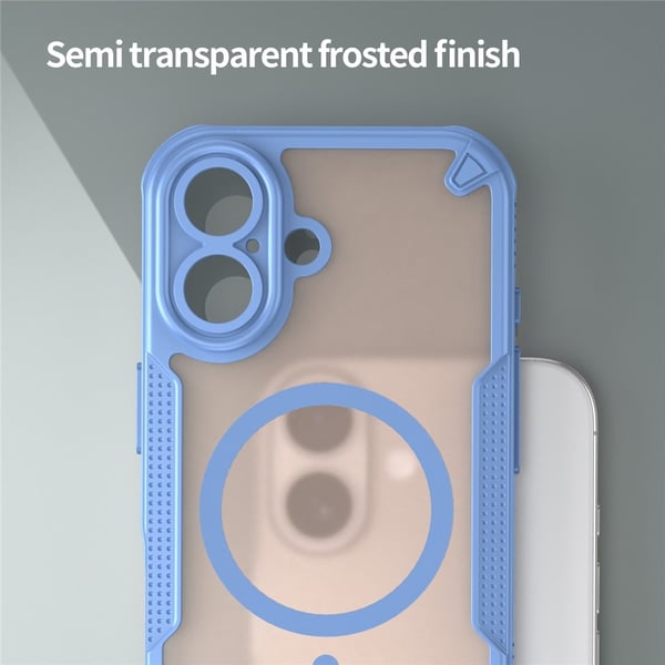 SKALO iPhone 17 Armor Hybrid Frosted Cover - Blå