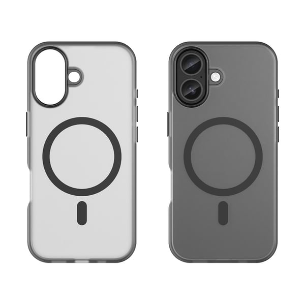 SKALO iPhone 17 Matta Translucent Hybrid Suojakuori - Musta