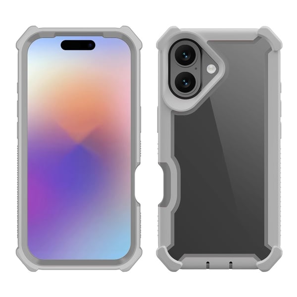 SKALO iPhone 17 Robust Hjørnebeskyttelse Cover - Grå