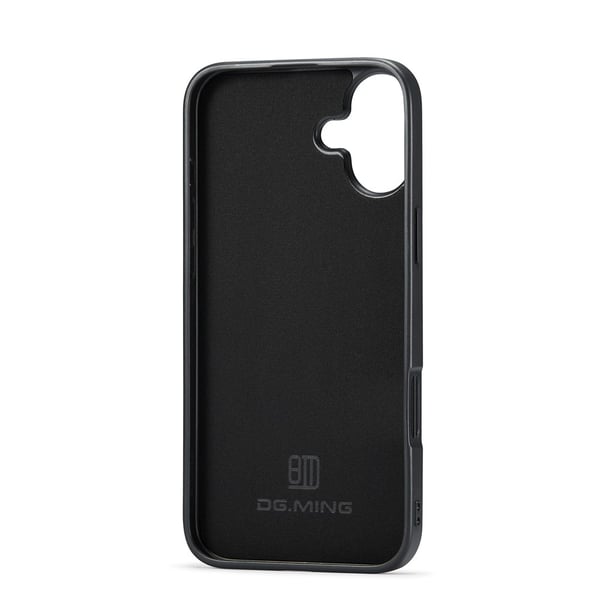 DG MING iPhone 17 Premium PU-læder Hybrid Cover - Mørkebrun