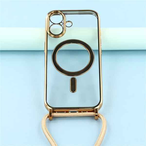 SKALO iPhone 17 TPU Color Edge Halskæde Cover - Guld