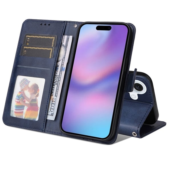 SKALO iPhone 17 PU-læder Flip Cover