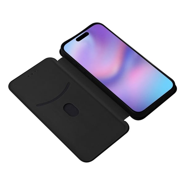 SKALO iPhone 17 Carbon Fiber Flip Cover - Sort