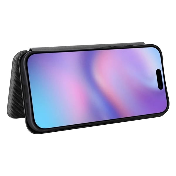 SKALO iPhone 17 Carbon Fiber Flip Cover - Sort
