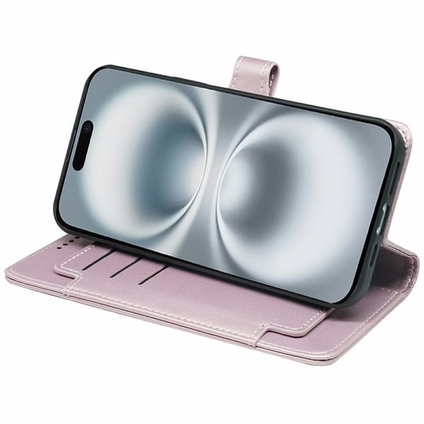 SKALO iPhone 17 9-RUM Flip Cover - Rosa guld