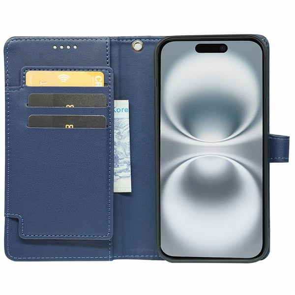 SKALO iPhone 17 9-RUM Flip Cover - Blå
