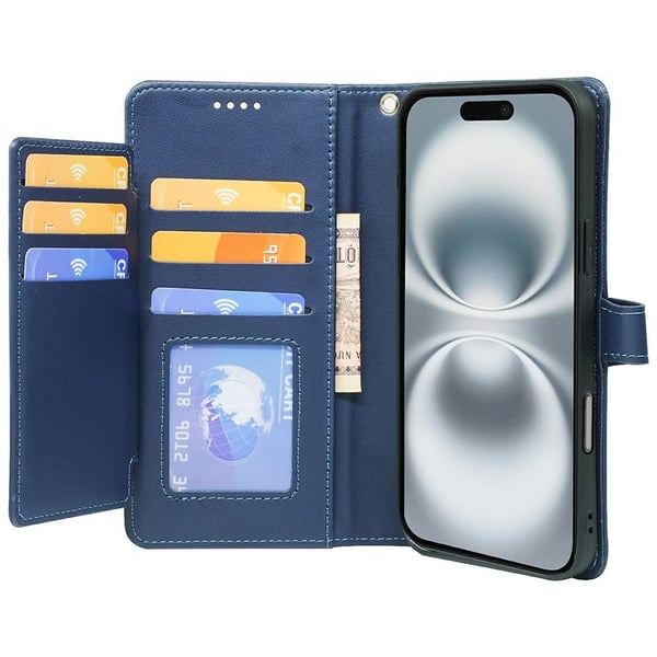 SKALO iPhone 17 9-RUM Flip Cover - Blå