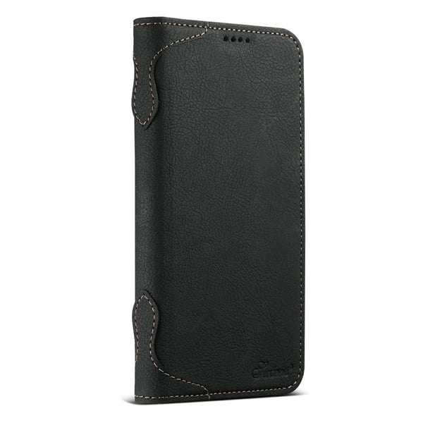 SKALO iPhone 17 SUTENI J07 PU-Læder Flip Cover - Sort