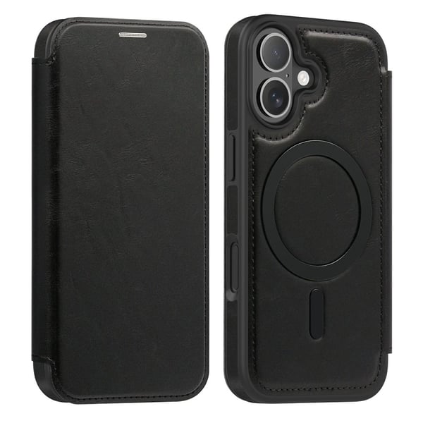 SKALO iPhone 17 Slim Lompakkokotelo - Musta