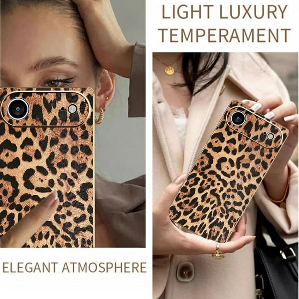 SKALO iPhone Air Leopard Cover - Brun