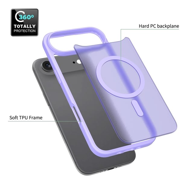 SKALO iPhone Air Skin-touch Hybrid Cover - Lilla