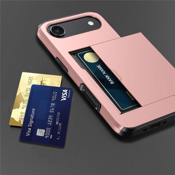 SKALO iPhone Air Armor Kortholder Cover - Rosa guld
