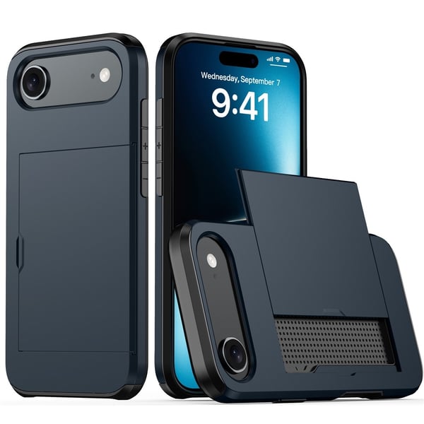 SKALO iPhone Air Armor Kortholder Cover - Blå