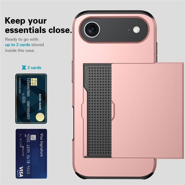 SKALO iPhone Air Armor Kortholder Cover - Blå