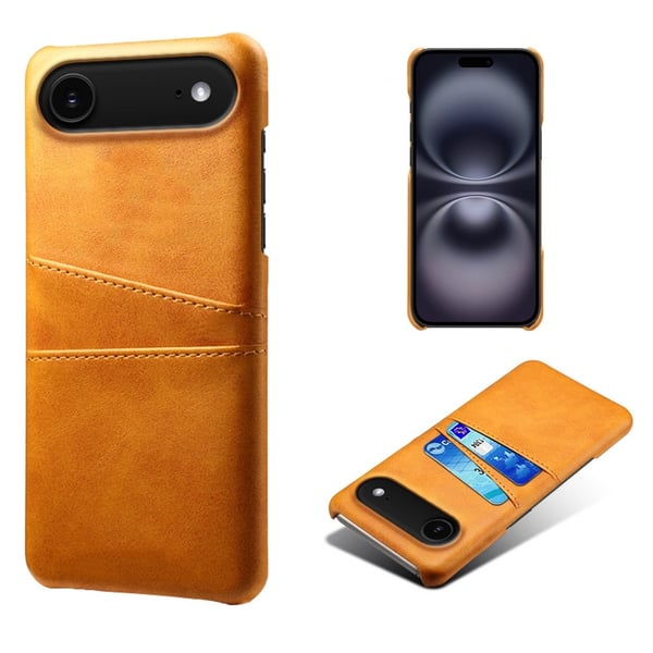 SKALO iPhone Air PU-Læder Kortholder Cover - Lys brun