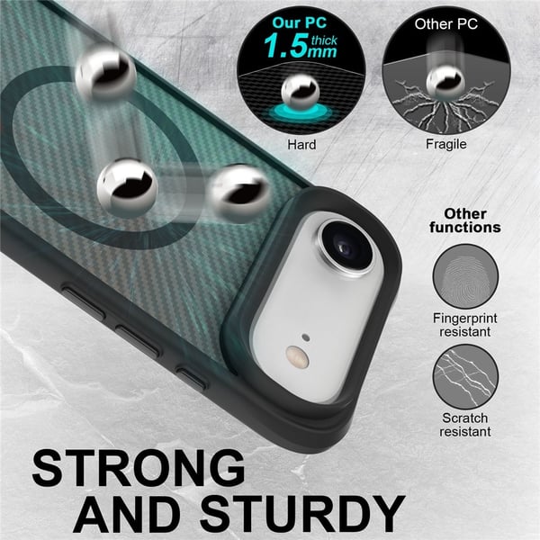 SKALO iPhone Air Carbon Fiber Cover - Sort
