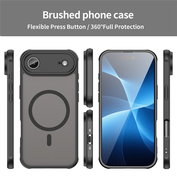 SKALO iPhone Air Mat Hybrid Cover - Sort