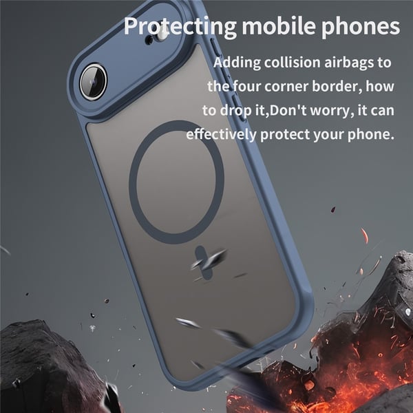 SKALO iPhone Air Mat Hybrid Cover - Blå