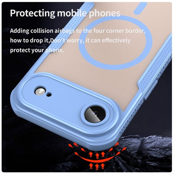 SKALO iPhone Air Armor Hybrid Frosted Cover - Blå