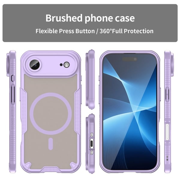 SKALO iPhone Air Armor Hybrid Frosted Cover - Lilla