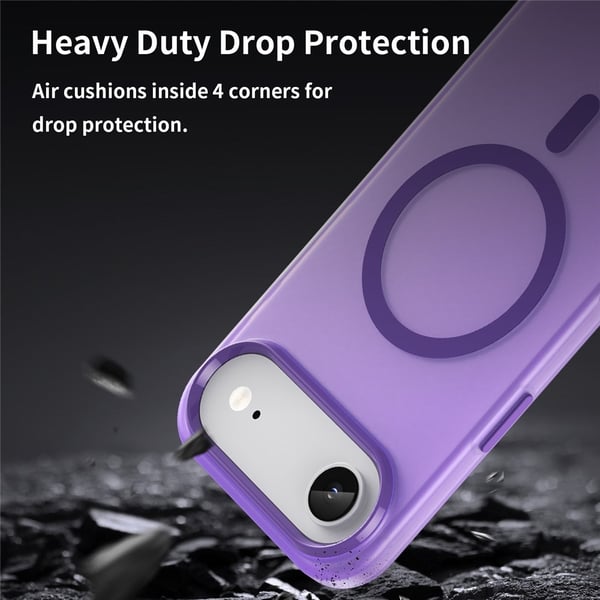 SKALO iPhone Air Matte Translucent Hybrid Cover - Mørk lilla