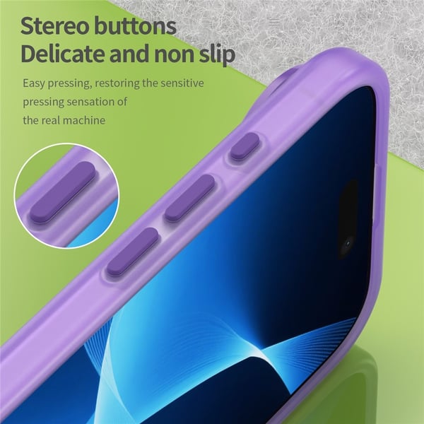 SKALO iPhone Air Matte Translucent Hybrid Cover - Mørk lilla