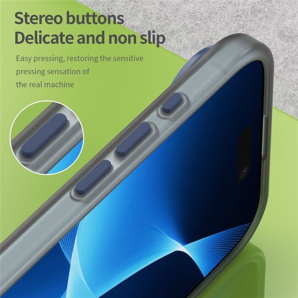 SKALO iPhone Air Matte Translucent Hybrid Cover - Mørkeblå