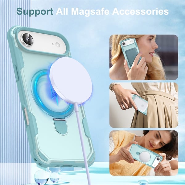 SKALO iPhone Air Armor Ring Suojakuori - Sininen